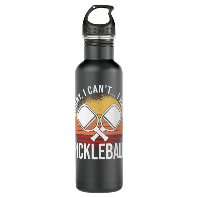 I Can't I Have Pickleball Funny Pickleball 710 Ml Water Bottle (Front)