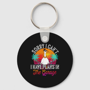 I Cant I Have Plans In The Garage Fathers Day Car Keychain
