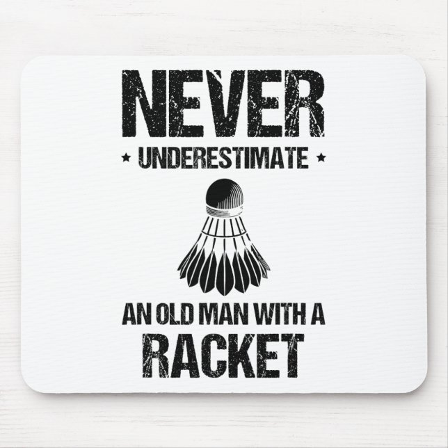 I Can't I Have To Play Badminton Player Shuttle  Mouse Pad (Front)