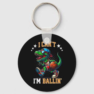 I Can't I'm Lling Sketll Dinosaur T Rex Boys Kids  Keychain