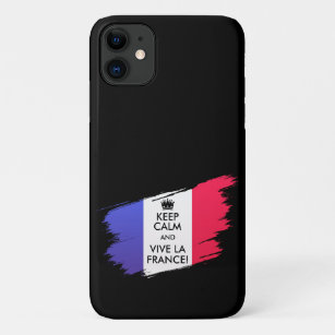 I Can't Keep Calm! I Support France black Case-Mate iPhone Case