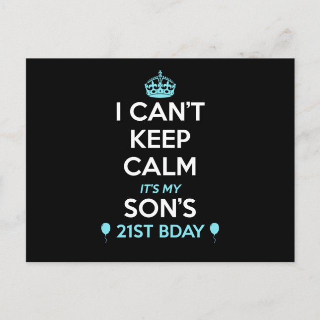 I Cant Keep Calm Its My 21St Birthday  Postcard (Front)