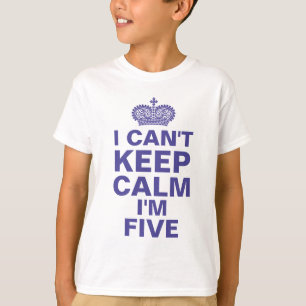 I can't keep calm personalized birthday boy blue T-Shirt