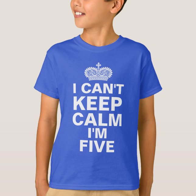 I can't keep calm personalized kids birthday T-Shirt (Front)