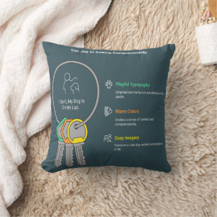 I Can't My Dog Is On My Lap Funny Pup Lover Art Throw Pillow