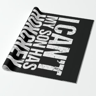 I Cant My Son Has Hockey Mom Funny Gift Wrapping Paper