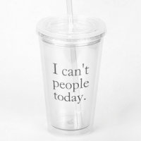 I Can't People Today Minimal Simple Black Quote