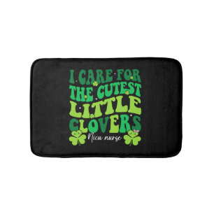 I Care For The Cutest Clovers NICU Nurse St Patric Bath Mat