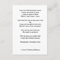 "I Care" Poem