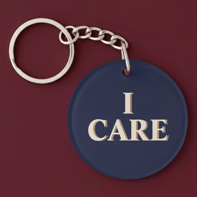 I CARE Positive Thoughtful Keychain (Creator Uploaded)