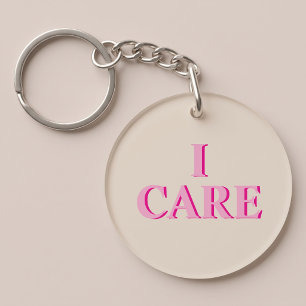 I CARE Positive Thoughtful Keychain