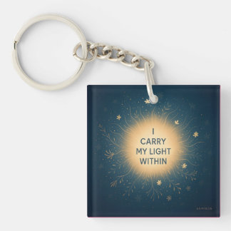 I Carry My Light Within – Spiritual Glow Affirmati Keychain