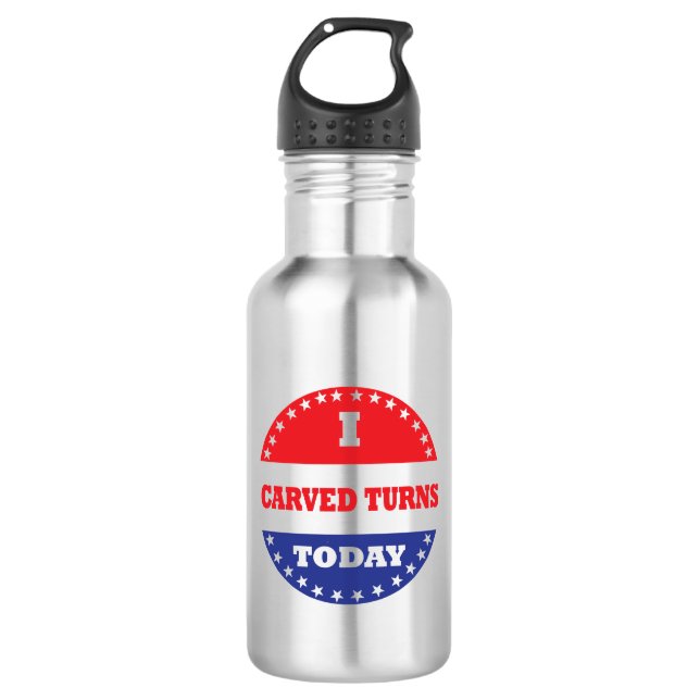I Carved Turns Today 532 Ml Water Bottle (Front)