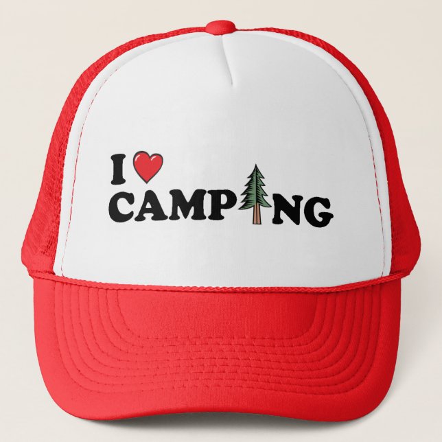 I casquette de pin de camping de coeur (Devant)