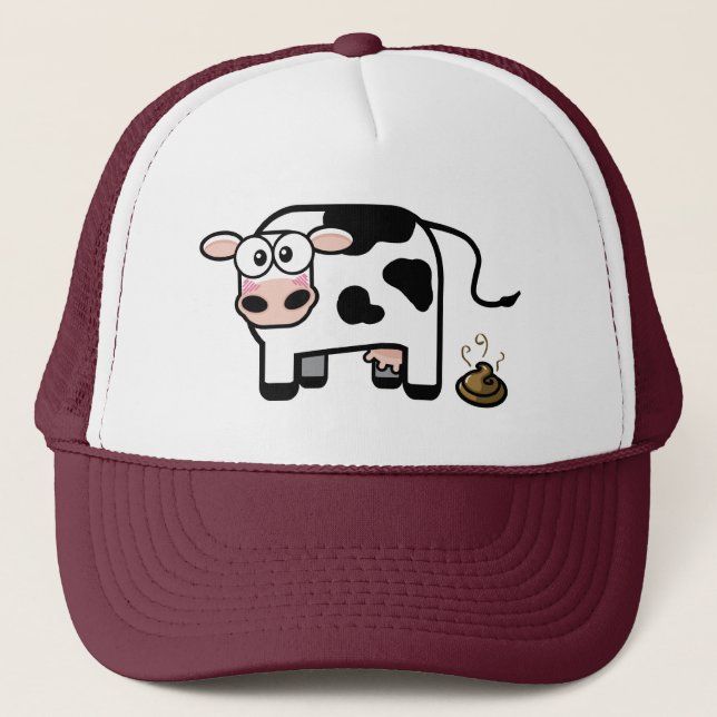 I casquette drôle de vache à Pooped (Devant)