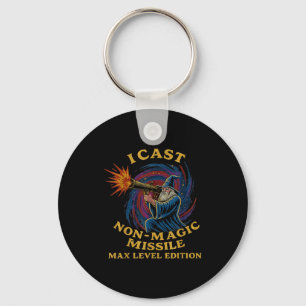 I Cast Non-magic Missile Funny Wizard Parody Meme Keychain