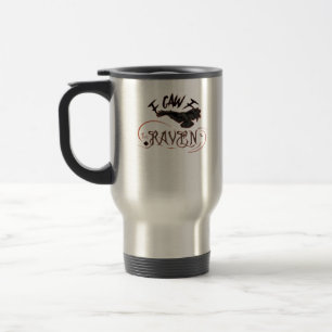 I Caw The Raven Gothic Raven Art Horror Design Ess Travel Mug
