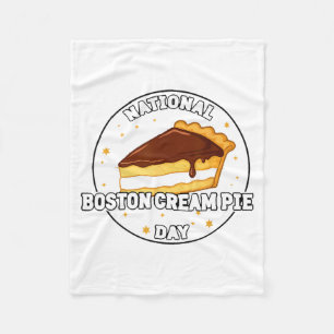 I Celebrate National Boston Cream E Day Food Cake  Fleece Blanket