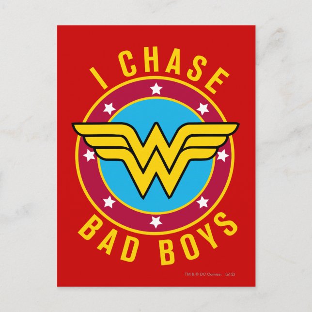 I Chase Bad Boys Postcard (Front)
