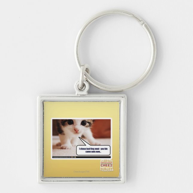 I chase bad fing awai keychain (Front)