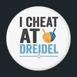 I Cheat at Dreidel Funny Jewish Game Holiday Gift Magnet<br><div class="desc">chanukah, menorah, hanukkah, dreidel, jewish, Chrismukkah, holiday, latkes, christmas, </div>