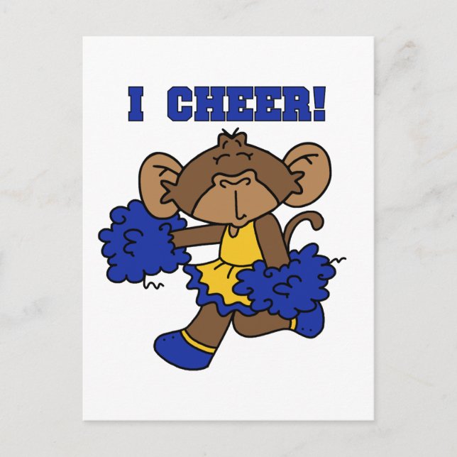 I Cheer Blue and Gold Tshirts and Gifts Postcard (Front)