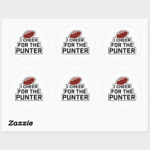 I Cheer for the Punter Classic Round Sticker
