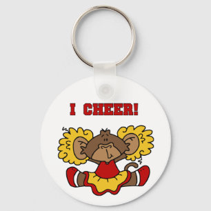 I Cheer Red and Gold T-shirts and Gifts Keychain