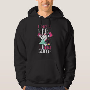 I Cheer So Hard I Sweat Glitter Cheerleader Outf Hoodie