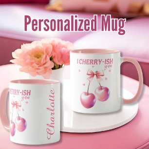 "I Cherry-ish You " Personalized Valentine’s Gif Mug