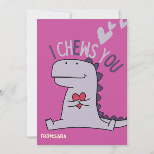 I Chews You! Classroom Valentine Holiday Card