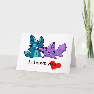 I chews you. holiday card