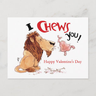 I Chews You Holiday Postcard