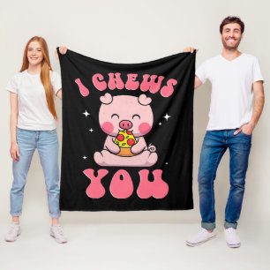 I Chews You Pizza Fleece Blanket