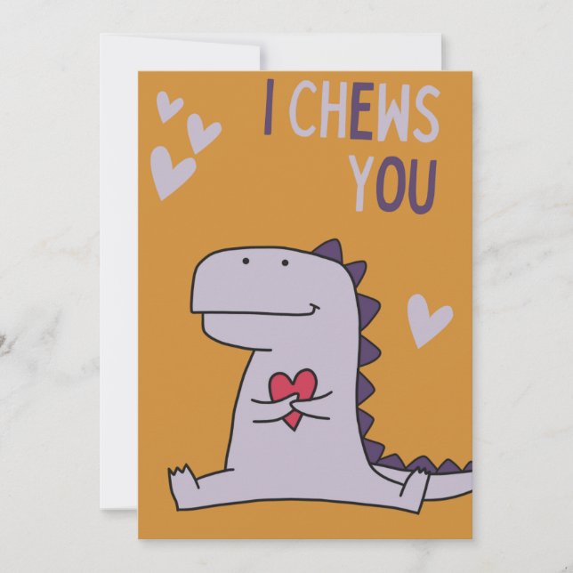 I Chews You! Valentine Holiday Card (Front)