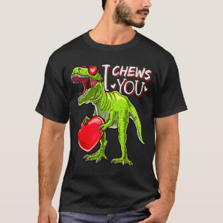 I Chews You Valentine T Rex Dinosaur Shirts Valent