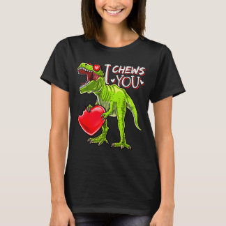 I Chews You Valentine T Rex Dinosaur Shirts Valent