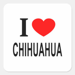 I ❤️ CHIHUAHUA I LOVE CHIHUAHUA I HEART CHIHUAHUA SQUARE STICKER