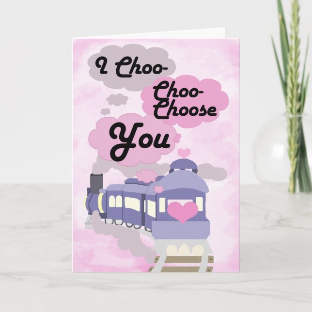 I Choo Choo Choose You Holiday Card (Front)