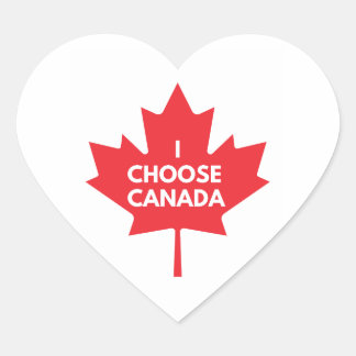 I Choose Canada Heart Sticker