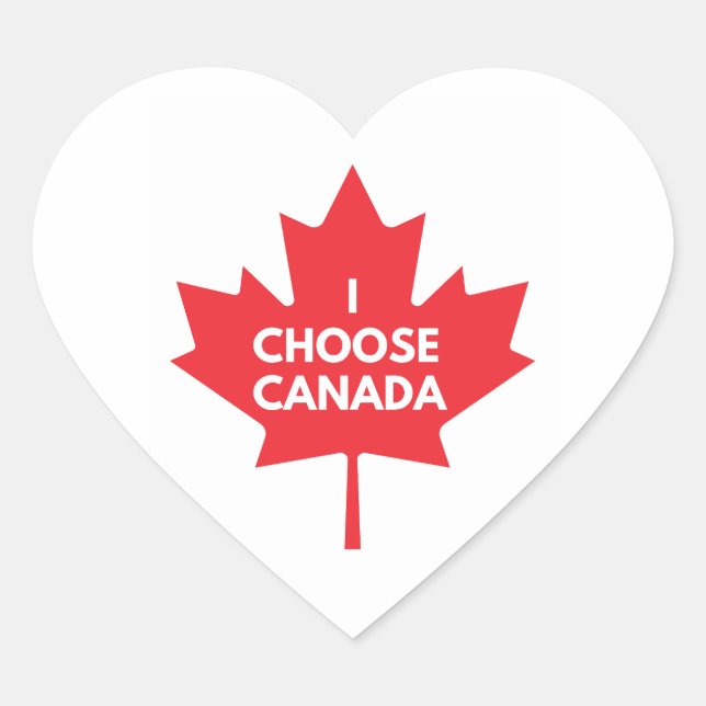 I Choose Canada Heart Sticker (Front)