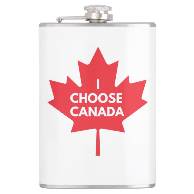 I Choose Canada Hip Flask (Front)