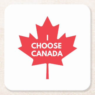 I Choose Canada Paper Coaster