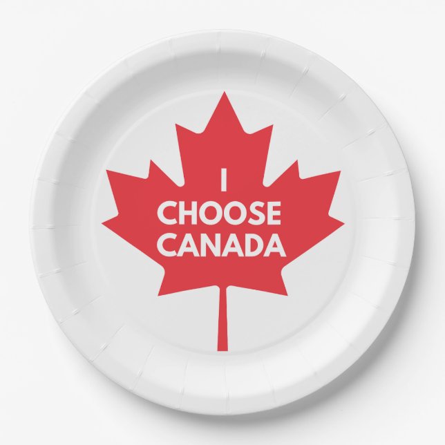 I Choose Canada Paper Plate (Front)