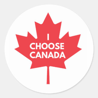 I Choose Canada Round Sticker