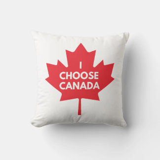 I Choose Canada Throw Pillow