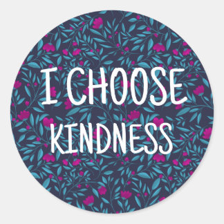 I choose kindness  classic round sticker