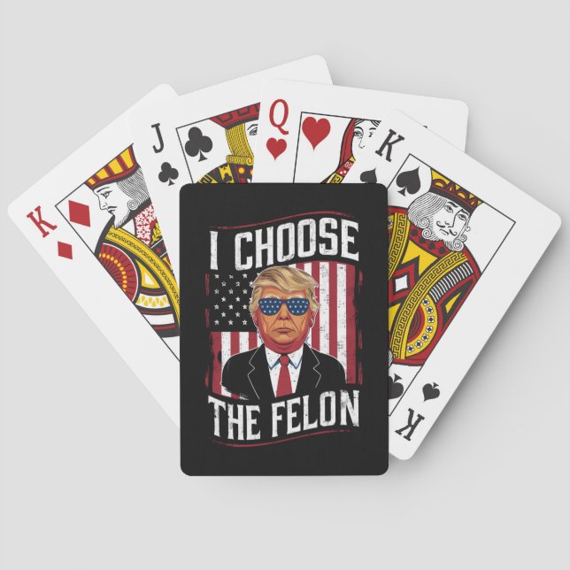 I Choose The Felon Funny Trump US Election Playing Cards (Back)