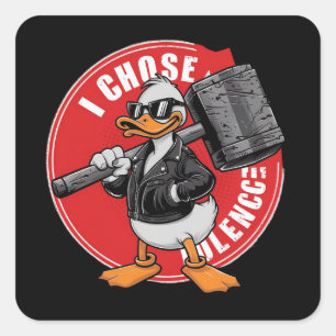 I choose violence funny duck Sticker