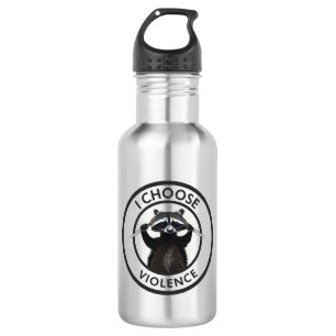 I Choose Violence Funny Raccoon 532 Ml Water Bottle